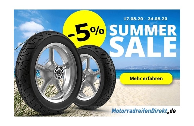 Jetzt Rabatte im Summer Sale sichern: Schnäppchen-Spätsommer bei ReifenDirekt.de und MotorradreifenDirekt.de