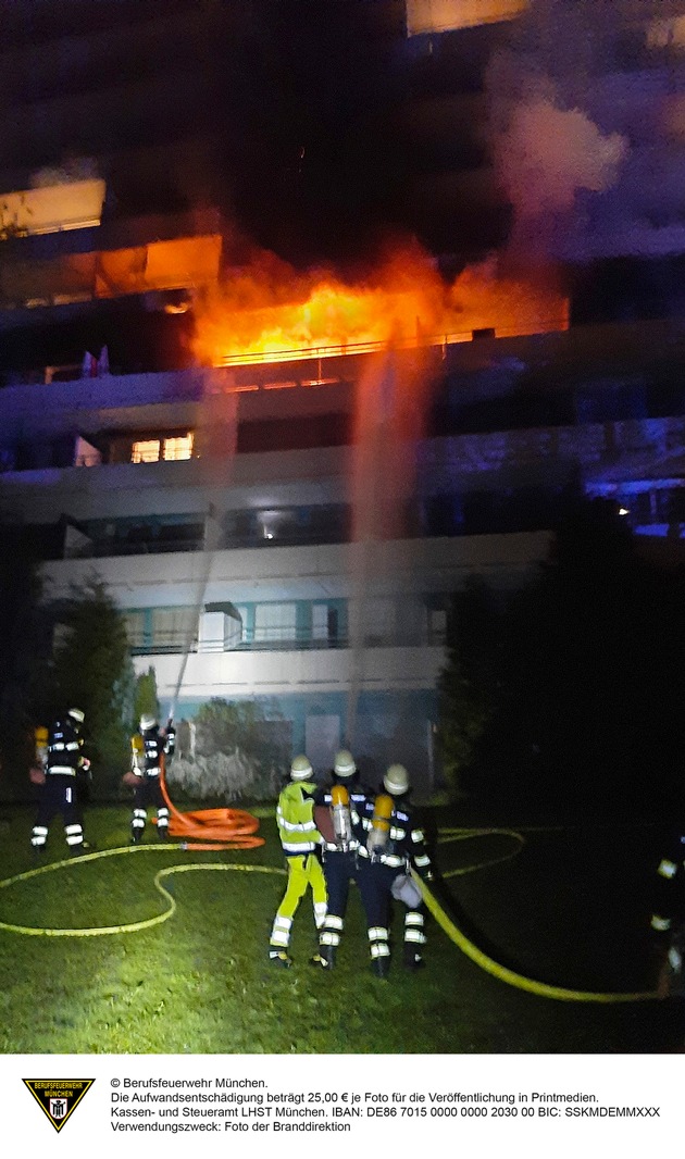 FW-M: Viele Verletzte bei Wohnungsbrand (Sendling)