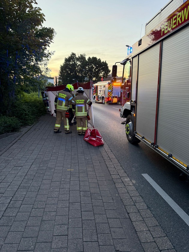 FW-DT: Alleinunfall - Eine Person verstorben