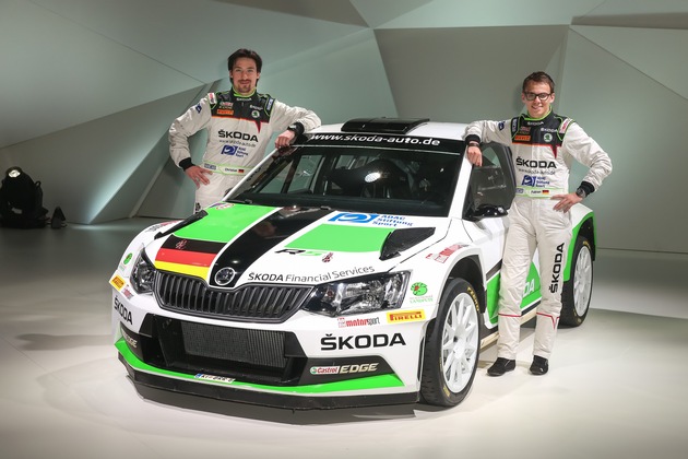 SKODA Pilot Fabian Kreim steuert neuen Fabia R5 bei der Deutschland-Premiere (FOTO)