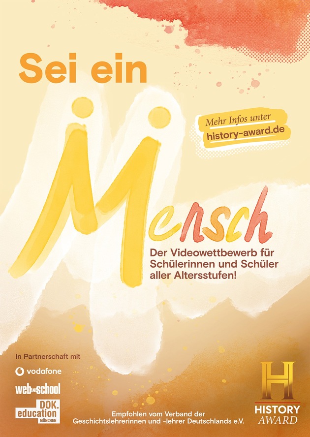 Bayerischer Jugendring unterst&uuml;tzt HISTORY-AWARD 2026 &ndash; Anmeldungen noch bis 31. Januar m&ouml;glich &ndash; Thema: &bdquo;Sei ein Mensch!&ldquo;
