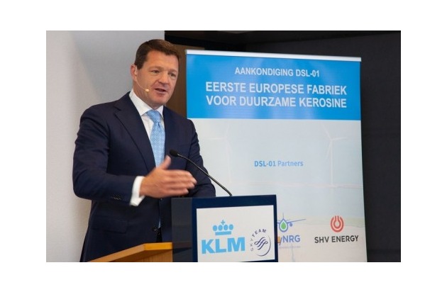 KLM und Partner kündigen erstes europäisches Biotreibstoffwerk an
