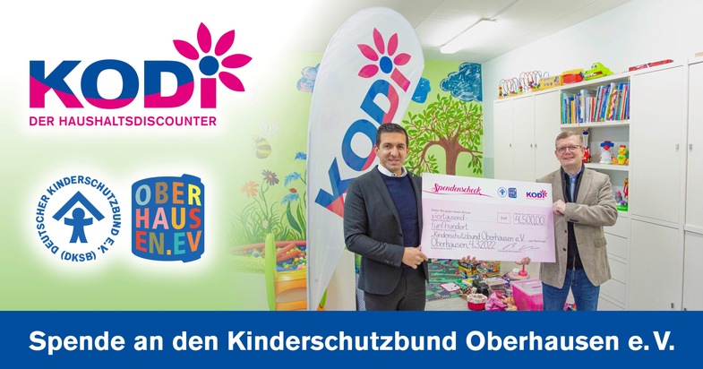 KODi überreicht Spendenscheck an den Kinderschutzbund Oberhausen e.V.