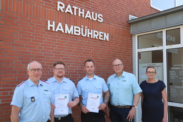 FW Hambühren: Neues Führungsduo leitet Hambührener Ortsfeuerwehr