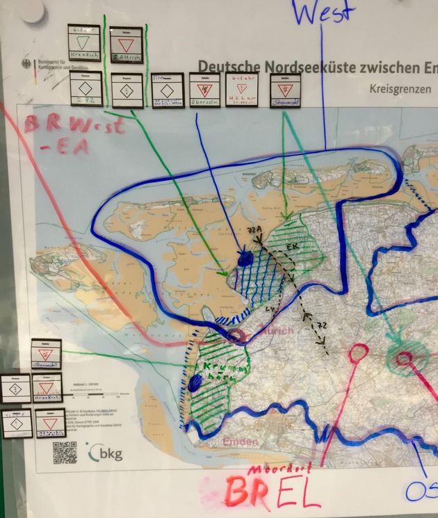 FW-GE: Führungskräfte der Feuerwehr Gelsenkirchen üben für den Ernstfall an der Nordseeküste