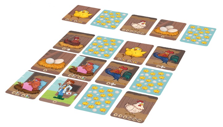 Pick a Chicken: Aufregung im H&uuml;hnerstall - Kniffliges Kartenablegespiel f&uuml;r Kinder von Piatnik