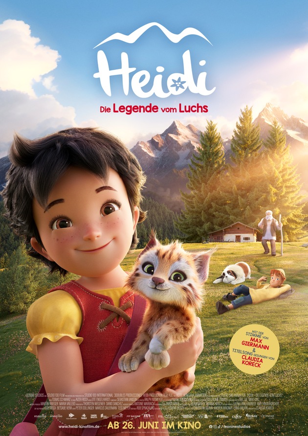 HEIDI - DIE LEGENDE VOM LUCHS: Titellied jetzt neu von Claudia Koreck / ab 26. Juni 2025 im Kino