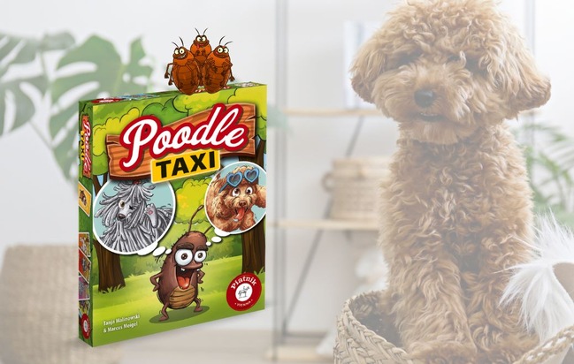 Poodle Taxi: Achtung, Floh-Alarm! Ein flottes Kartenspiel für die ganze Familie von Piatnik