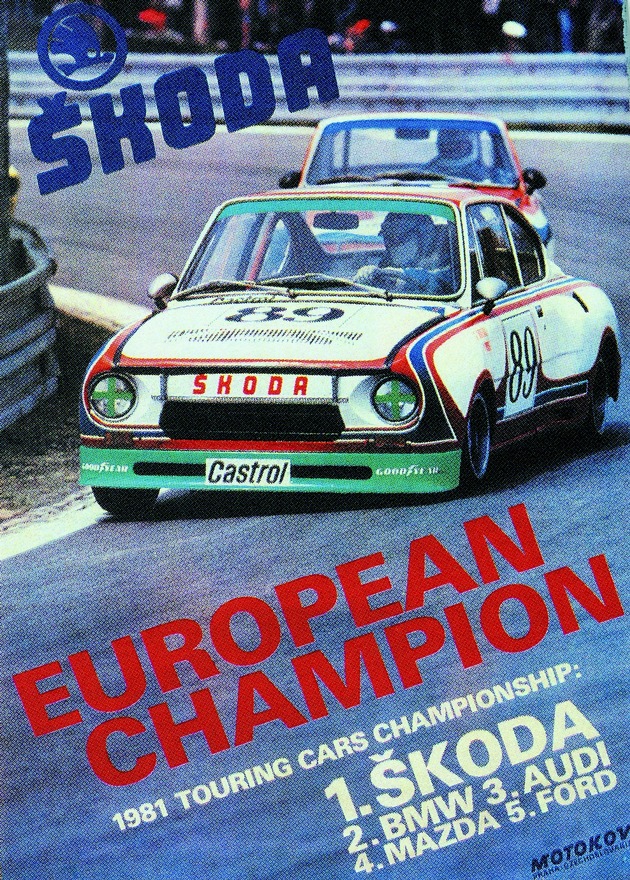 Vor 40 Jahren: ŠKODA gewinnt mit dem 130 RS die Tourenwagen-Europameisterschaft