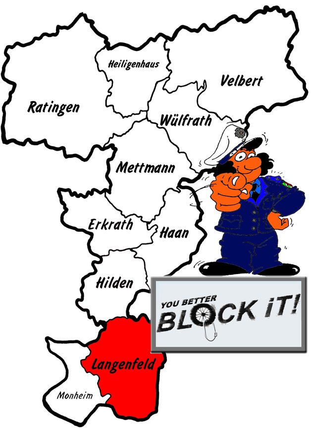 POL-ME: BlockIT ! - Polizei codiert wieder Ihre Fahrräder ! - Langenfeld - 1808062