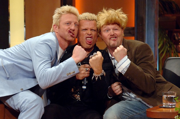 &quot;TV total Tennis Spezial&quot;: Billy Idol gibt Boris Becker und Stefan Raab den letzten Schliff