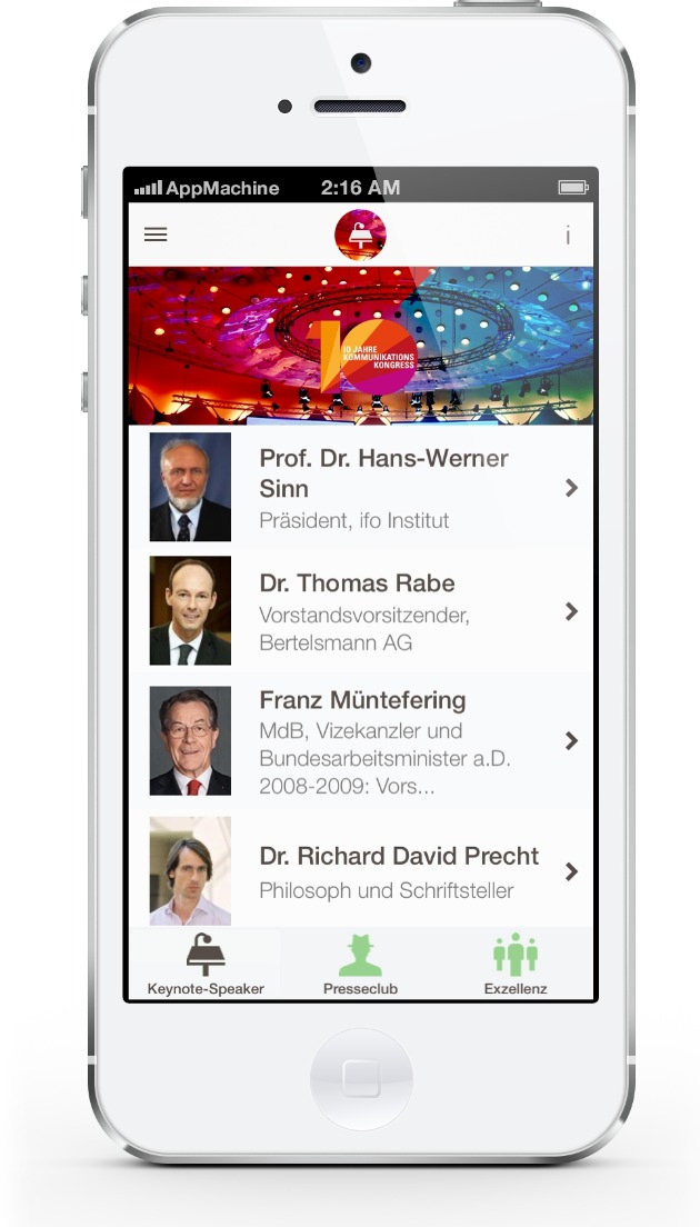 Kommunikationskongress 2013 erstmals mit eigener Konferenz-App / Helios Media, news aktuell und AppMachine stellen gemeinsam neue Smartphone-App zum #KK13 bereit