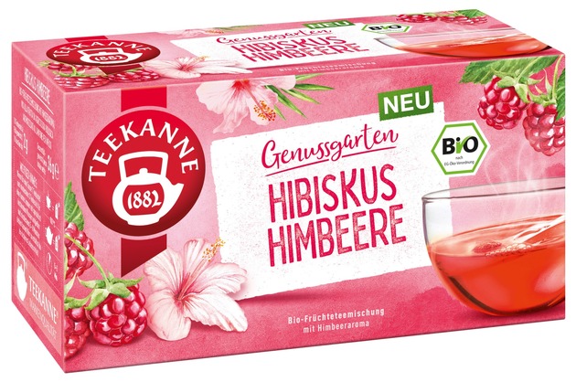 Pressemitteilung: Hibiskus trifft Himbeere: Fruchtiger Zuwachs f&uuml;r den TEEKANNE Genussgarten