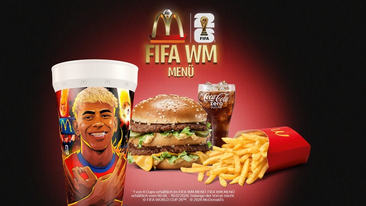 McDonald's startet weltweit in die FIFA Fussball-Weltmeisterschaft 2026(TM) mit FIFA WM Men&uuml;s, Fu&szlig;ball-Legenden und exklusiven Sammelbechern