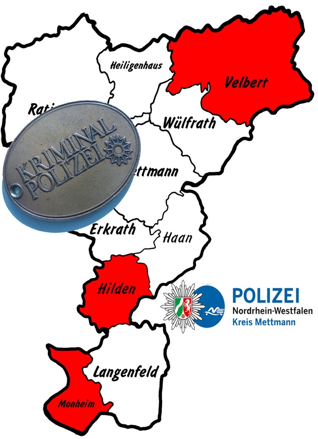 POL-ME: Einbrüche aus dem Kreisgebiet - Velbert / Hilden / Monheim - 2205115