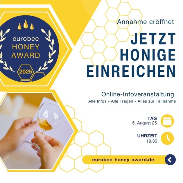 Honig. Herz. Handwerk. eurobee Honey Award 2025: Jetzt Honige einreichen