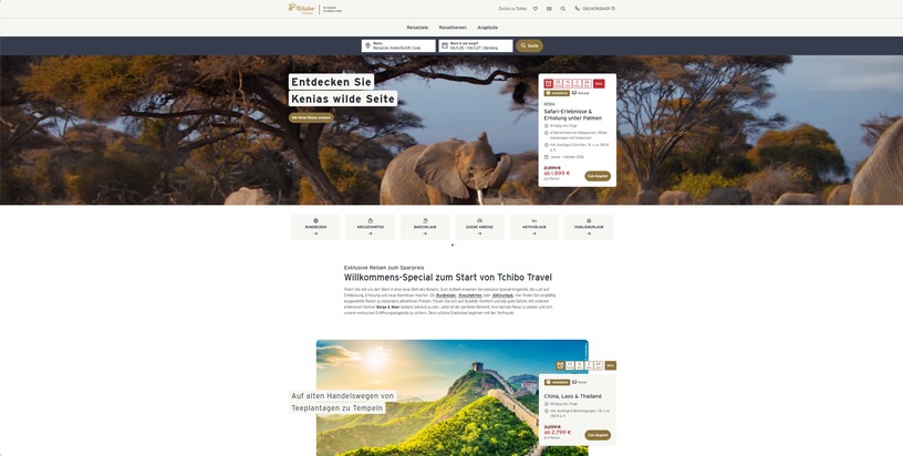 Tchibo startet Tchibo Travel gemeinsam mit Berge & Meer: starke Partnerschaft, bewährte Qualität und attraktive Reisevorteile