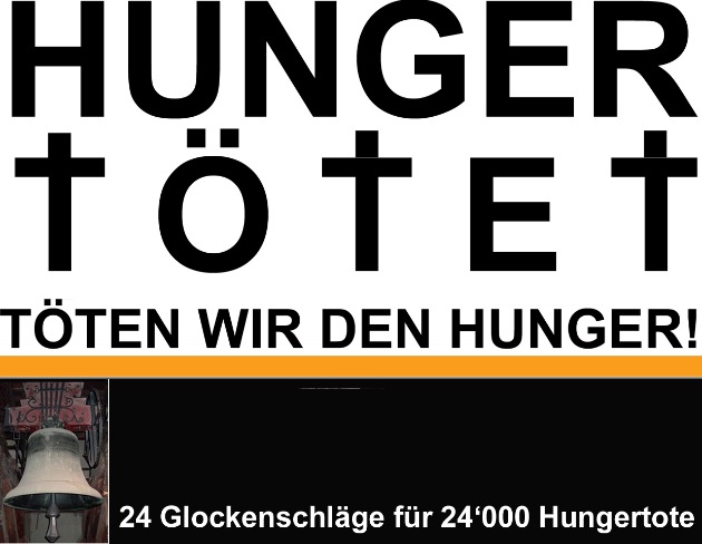 Alliance Suisse contre la faim: grande manifestation contre la faim sur la place fédérale de Berne