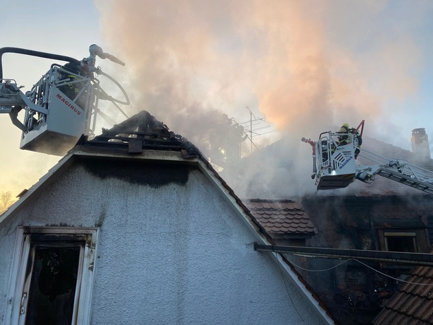 LRA-Ravensburg: Großbrand in der Innenstadt von Weingarten