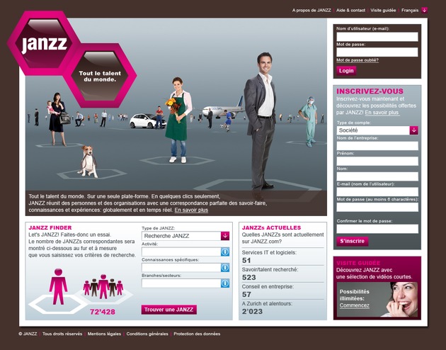 Le talent global réuni par une nouvelle plateforme / JANZZ démarre en ligne et révolutionne le marché de l&#039;emploi