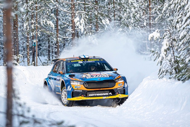 Rallye Schweden: Skandinavische Škoda Crews peilen bei der einzigen Schnee-Rallye der WM-Saison WRC2-Punkte an