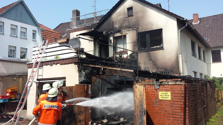 POL-HM: Brand in der Innenstadt / hoher Sachschaden entstanden