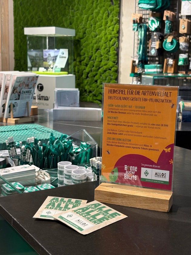 Heimspiel für die Artenvielfalt: Green Partnerschaft Allos x Werder Bremen