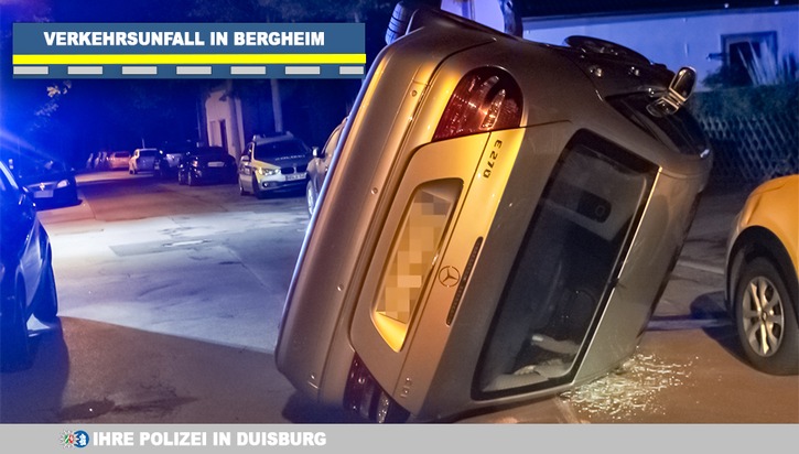 POL-DU: Bergheim: Alkoholisierter Fahrer kippt mit seinem Auto um