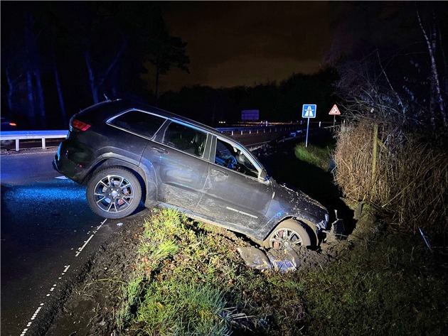 POL-ME: Fahrt ohne F&uuml;hrerschein endet im Stra&szlig;engraben - 2602048