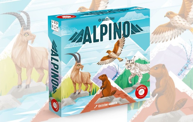 Alpino: Der Berg ruft - Tierisches Plättchen-Legespiel mitten in den Alpen von Piatnik