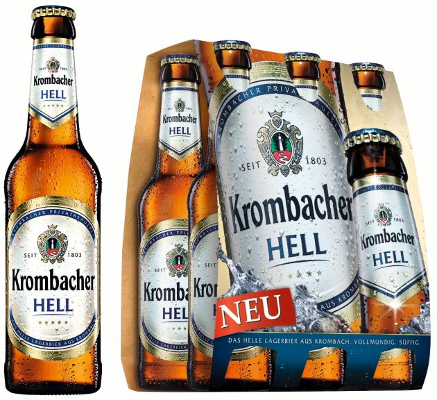 Krombacher Hell - eine neue Sorte mit Tradition / Das vollmundige und süffige Lagerbier aus Krombach