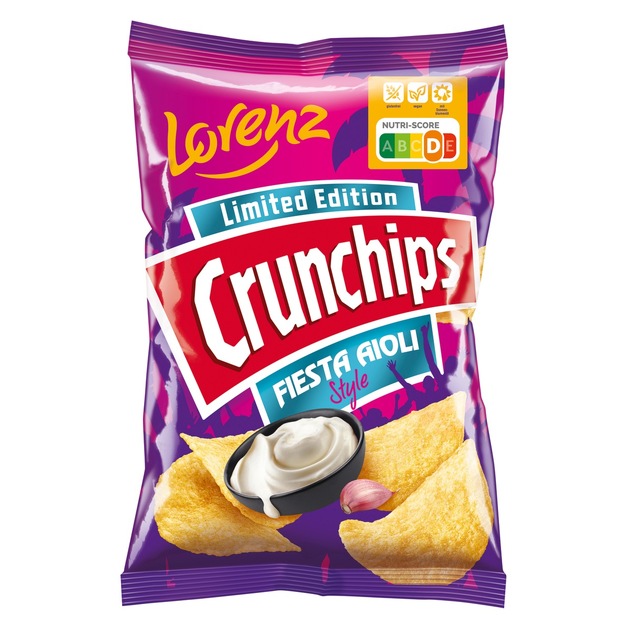 Presseinformation Lorenz: Crunchips macht mit neuer Sorte Fiesta im Chipsregal