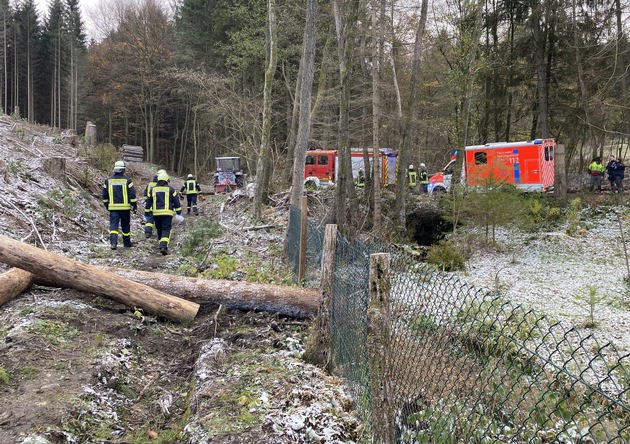 FF Olsberg: Forstunfall in Olsberg Elleringhausen