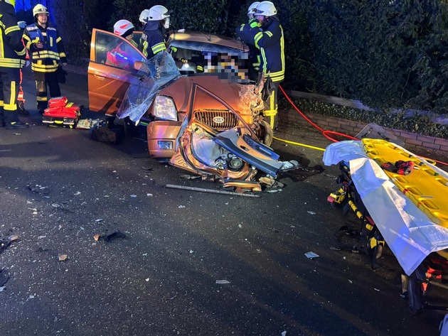 POL-STD: Auto gerät in Kutenholz in den Gegenverkehr - ein Autofahrer schwer verletzt