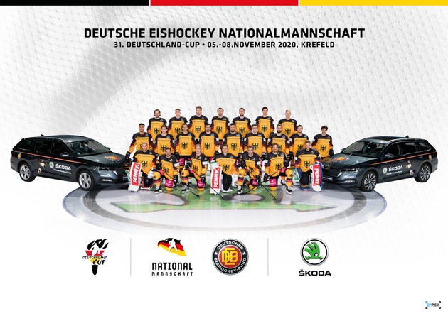 SKODA unterstützt das Eishockey-Nationen-Turnier Deutschland Cup als Sponsor und Fahrzeugpartner