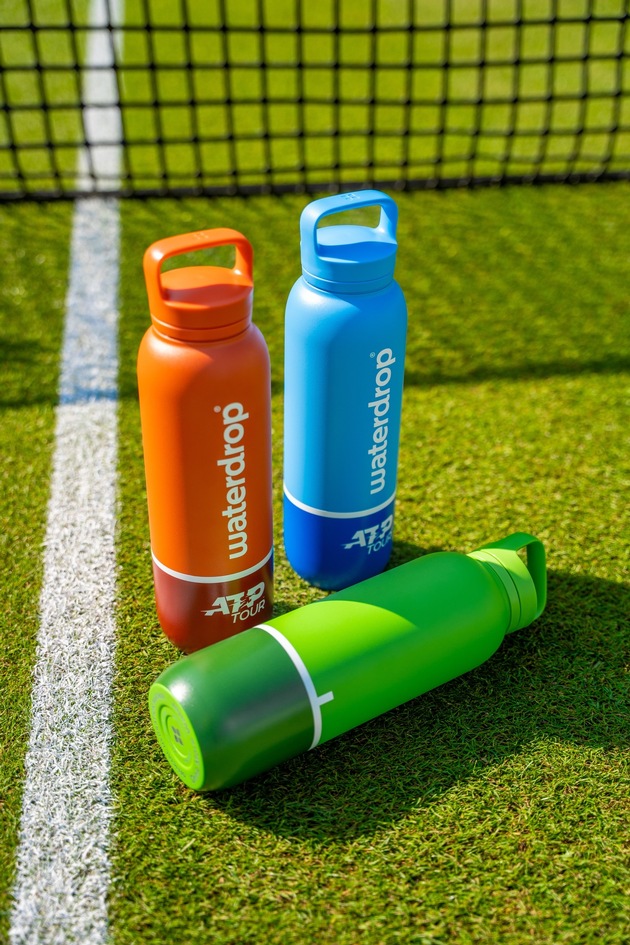 Pressemeldung: waterdrop® und ATP enthüllen die neue ATP Tour Bottle