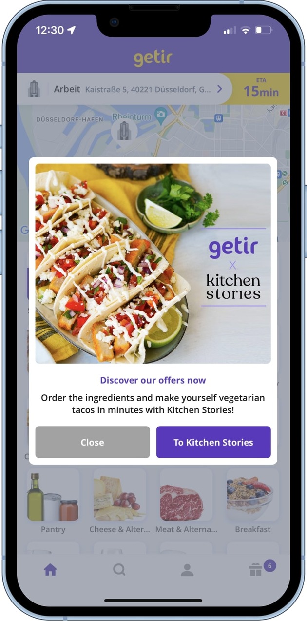 Kitchen Stories liefert die Rezepte, Getir die Zutaten - mit einem Klick in Minutenschnelle nach Hause. Eine Kooperation der beiden Tech-Unternehmen macht es möglich