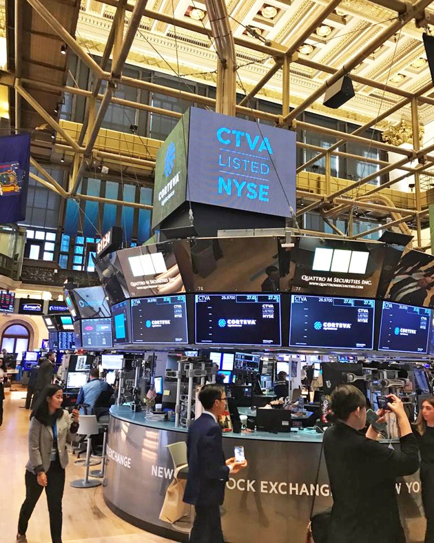 Corteva Agriscience startet als unabhängiges Agrarunternehmen an der New Yorker Börse