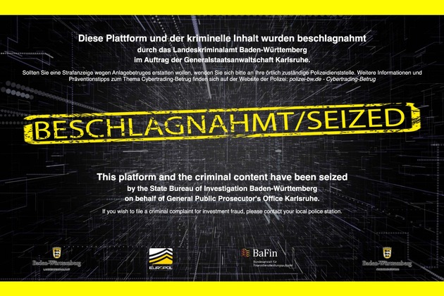 LKA-BW: Gemeinsame Pressemitteilung der Generalstaatsanwaltschaft Karlsruhe, des LKA BW und der BaFin: Schlag gegen Cyberkriminelle - Operation Herakles schaltet mehr als 1.400 betrügerische Domains ab