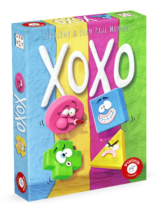 Xoxo: Tic-Tac-Toe mit geheimer Mission - Quietschbuntes Ratespiel für Familien von Piatnik