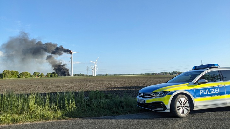 POL-ROW: ++ Bremervörde - Iselersheim: Brand einer Windkraftanlage ++