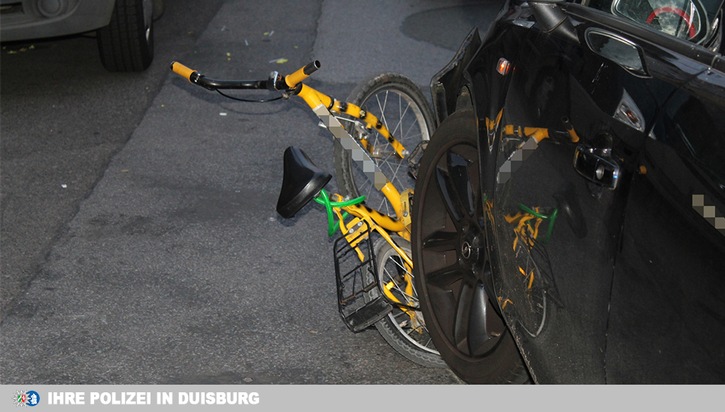 POL-DU: Hochfeld: Zehnjähriger Radfahrer bei Verkehrsunfall verletzt