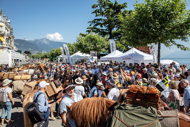 Von Graubünden über Uri und Wallis nach Vevey im Kanton Waadt / Erfolgreicher Einzug der Säumergruppe an der Fête des Vignerons
