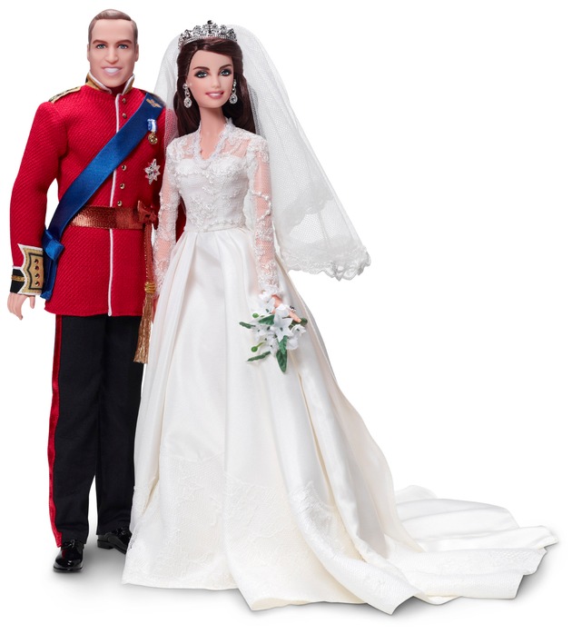 Prinz William und Catherine als königliche Barbie®-Collector Edition / Pünktlich zum ersten Jahrestag ihrer märchenhaften Hochzeit überrascht Mattel mit dem royalen Traumpaar aus England (mit Bild)