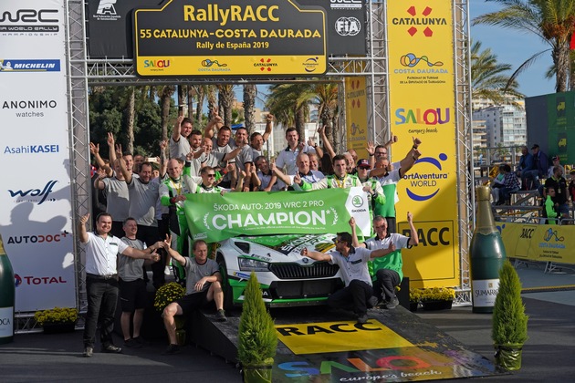 Rallye Spanien: Jan Kopecky und Kalle Rovanperä krönen Saison von SKODA mit vorzeitigem Titelgewinn in der WRC 2 Pro-Herstellerwertung