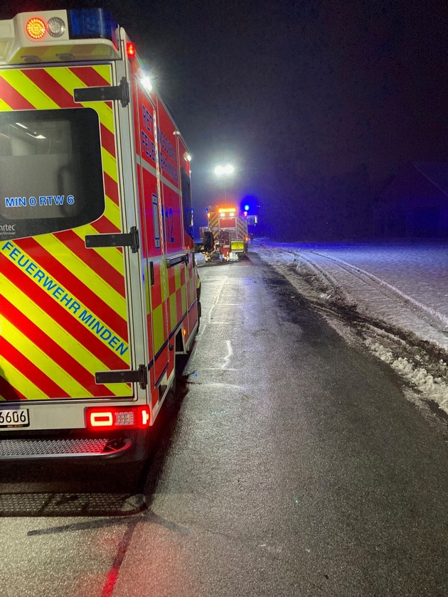 FW Minden: Verkehrsunfall und erh&ouml;htes Rettungsdienstaufkommen im Mindener Stadtgebiet