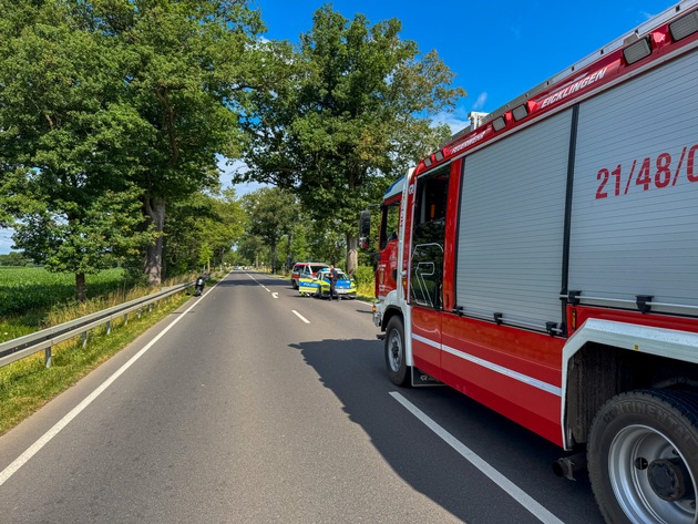 FW Flotwedel: Zwei parallele Einsätze beschäftigen die Feuerwehren bei Eicklingen