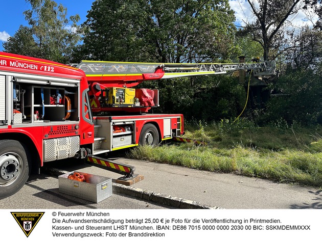 FW-M: Brand einer Gartenhütte (Lerchenau)