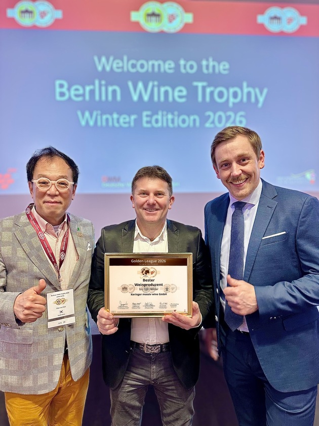 Weltrekord in Berlin: Weingut Keringer wird zum zehnten Mal "Bester Weinproduzent" im länderübergreifenden Wettbewerb