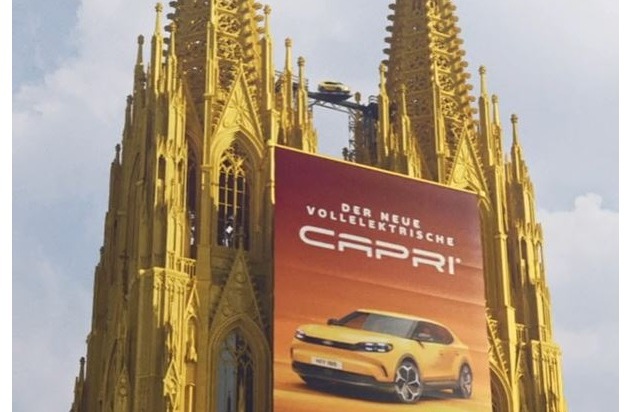 Ford-Werke GmbH: Ford lässt Kölner Dom zum Capri Launch mittels CGI in nahezu ursprünglicher Farbe erstrahlen